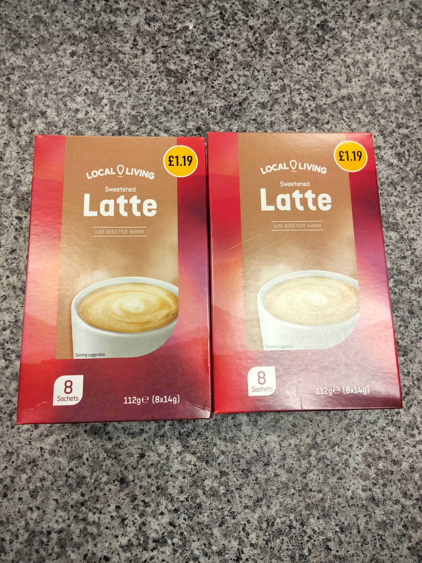 2 X boxes of Latte sachets 8pk