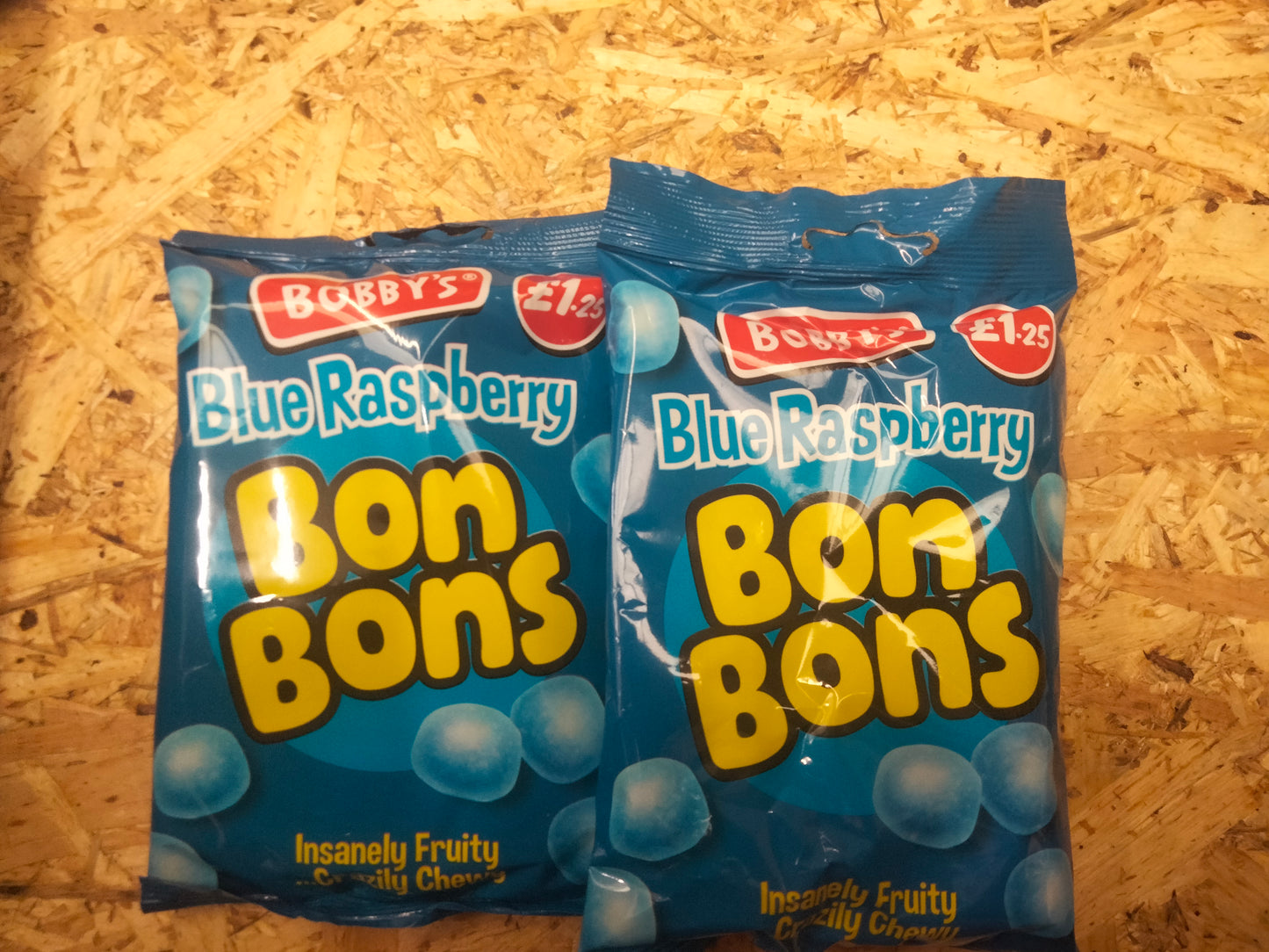 2 x Bobby's Blue raspberry bonbons 110g