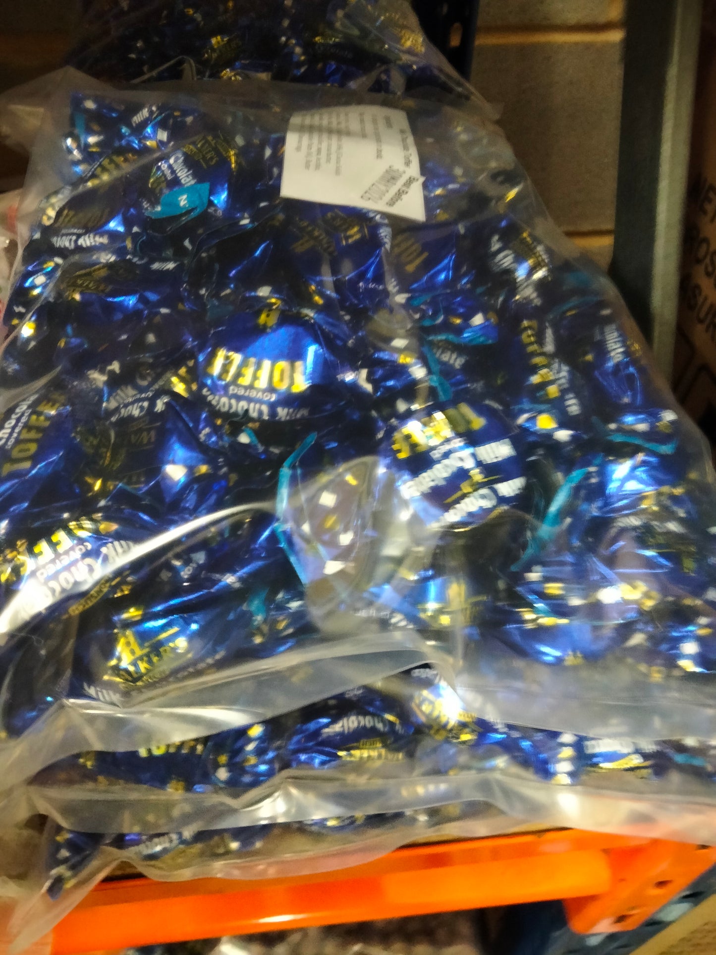 Giant 800g bag of Walkers chocolate toffee