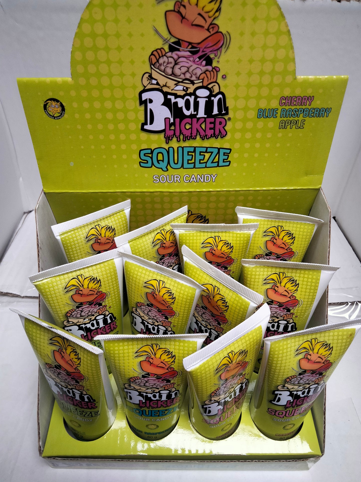 Random 3 x Brain licker squeeze sour candy