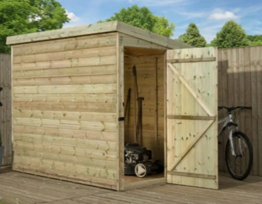 Pent roof 6 x 4 tongue and groove shed
