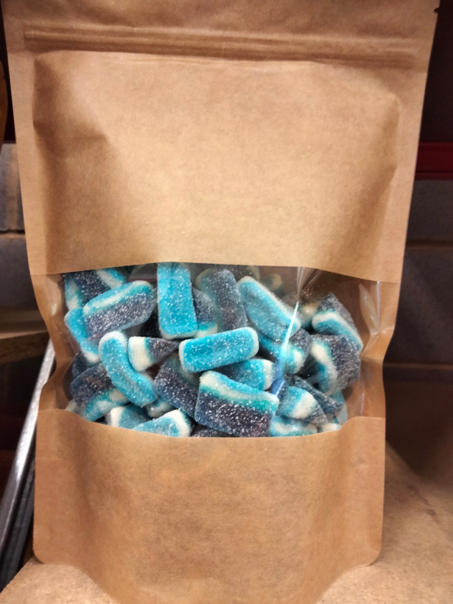 Bulk bag of Blue raspberry slices 750g