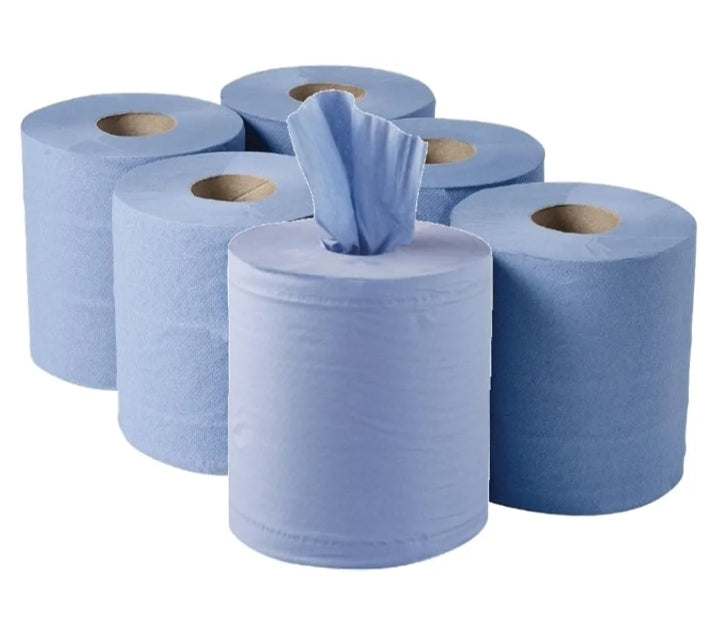 6pk Blue center feed paper towel