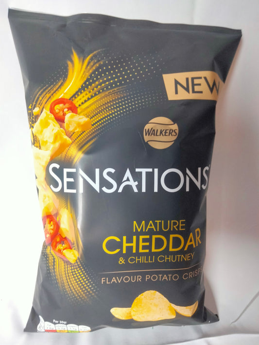 Walkers sensations mature cheddar and chilli chutney 150g