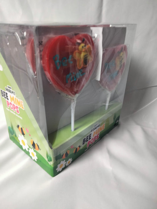 12 x Large bee mine fruit flavoured lollipops