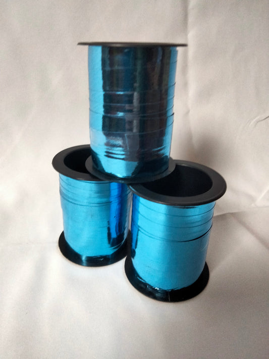 3 x rolls of blue ribbon