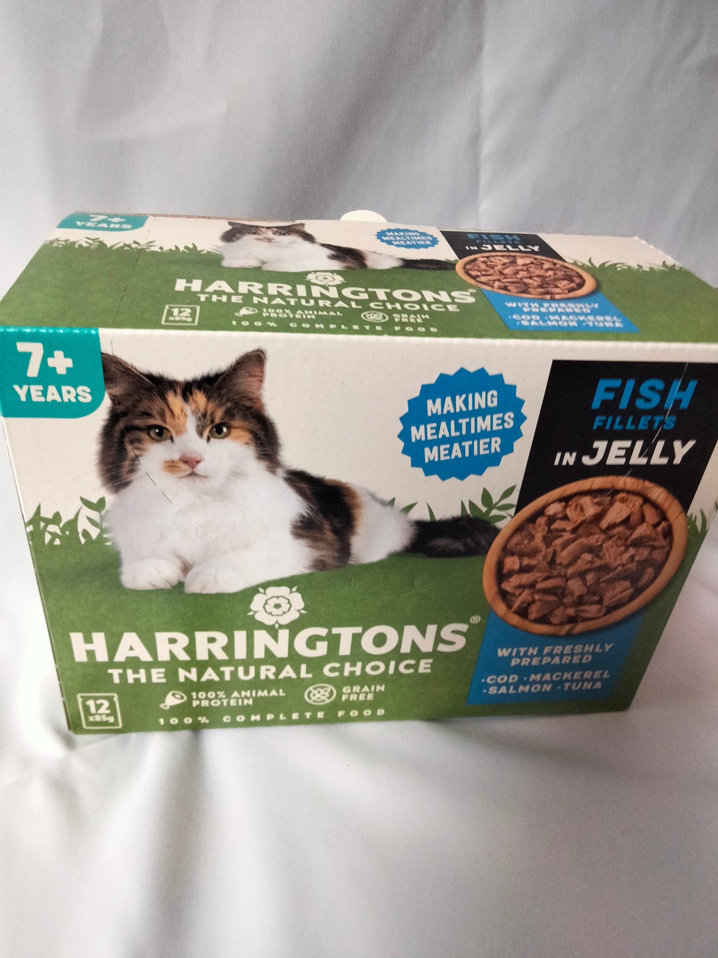 Harrington fish fillets cat food pouches 12x85g