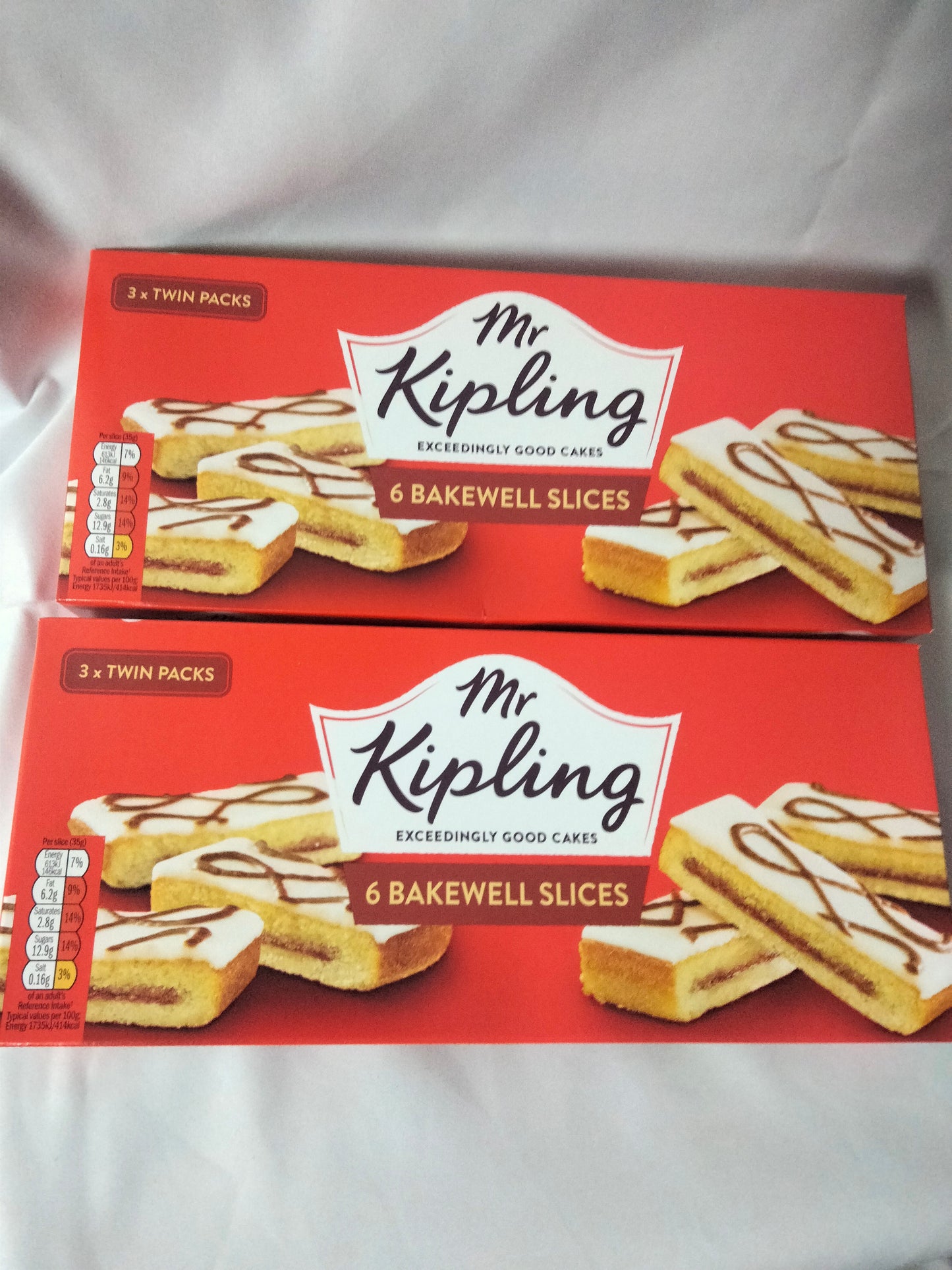 2 X boxes of Mr Kipling Bakewell slices