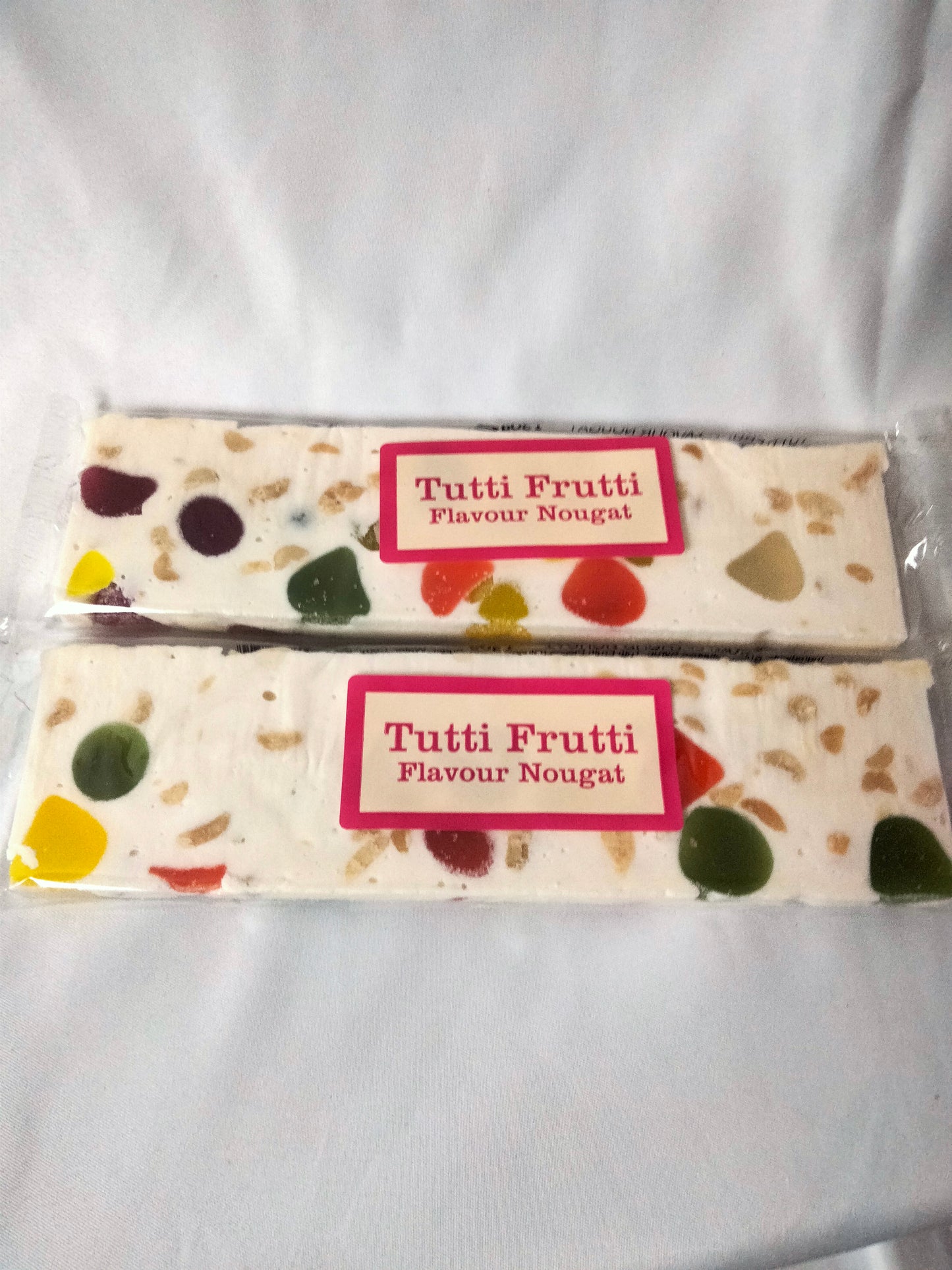 2 X tutti fruiti nougat bars