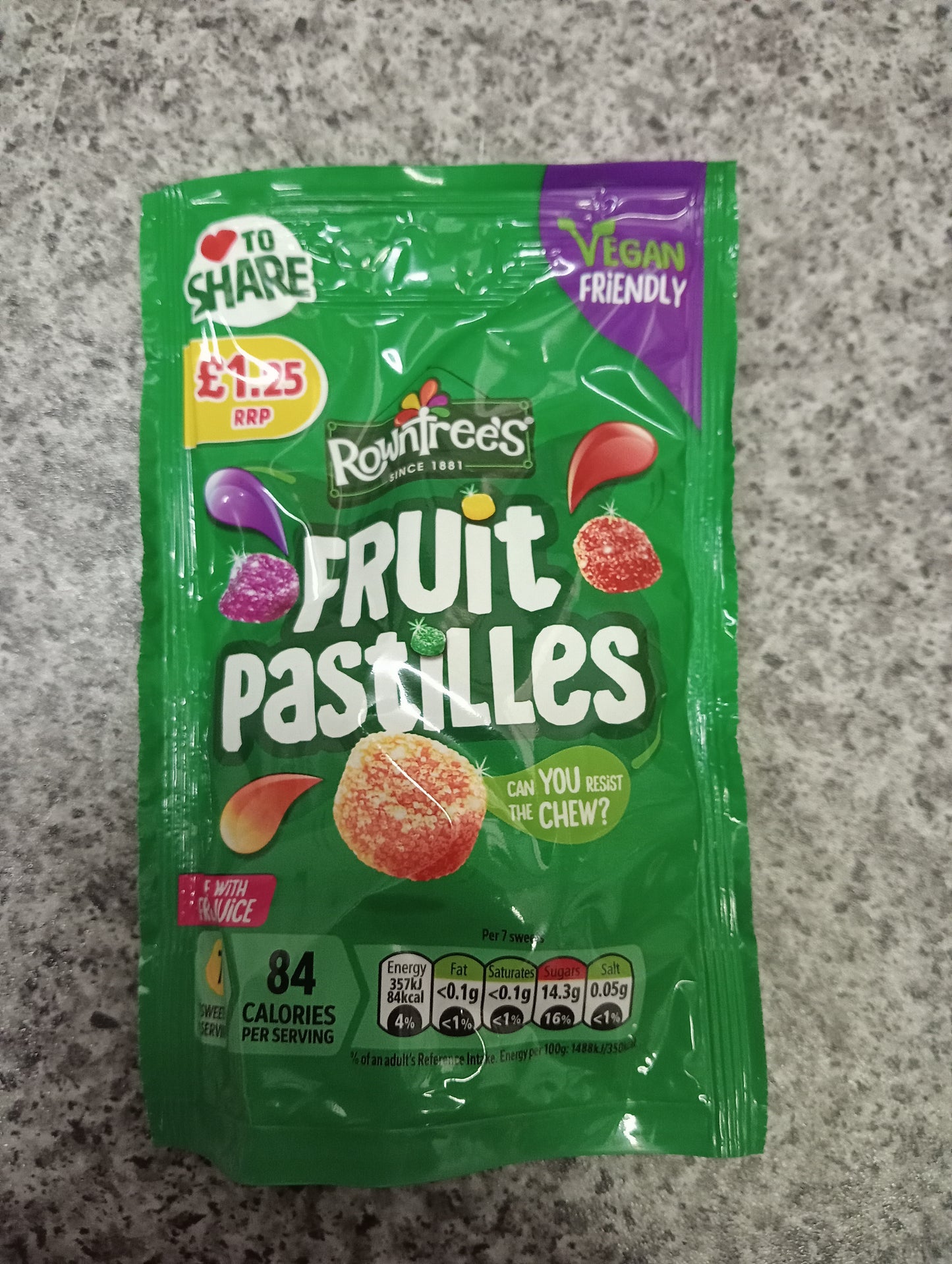 Rowntrees Fruit pastilles share bag 110g