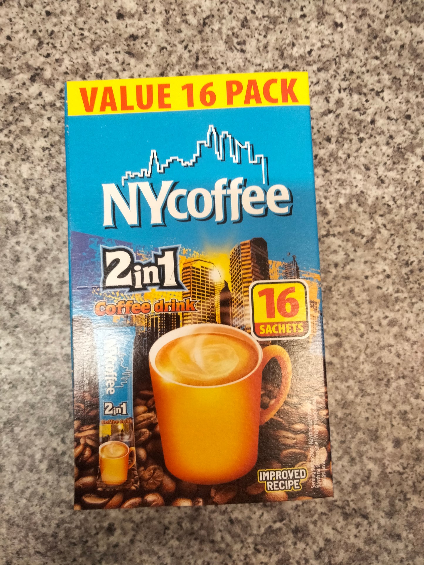NY coffee 2 in 1 big value 16 pack sachets