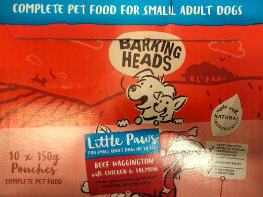 Barking heads complete dog food 10 x 150g pouches