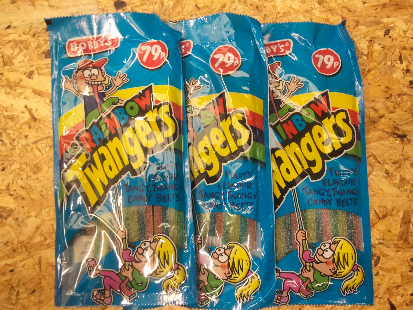 3 x Rainbow Twangers belts 75g