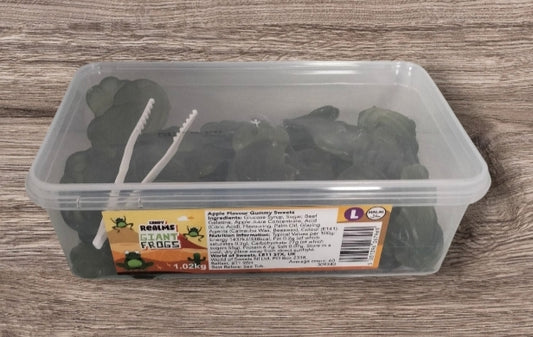 1kg tub of gummy giant frogs