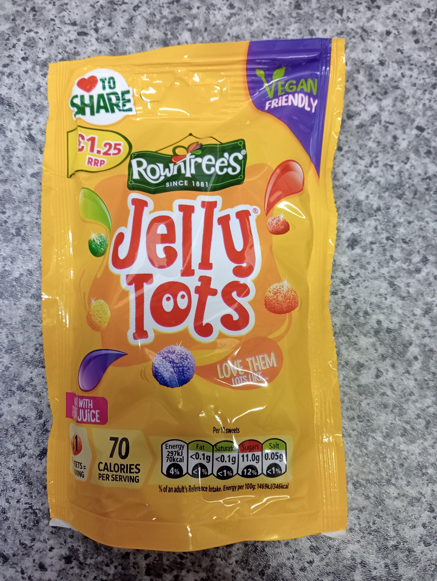 Rowntrees Jelly tots share bag 110g