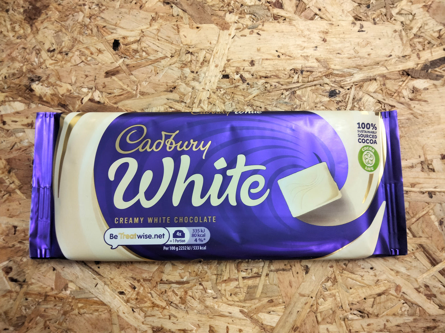 Cadbury white chocolate large bar 90g