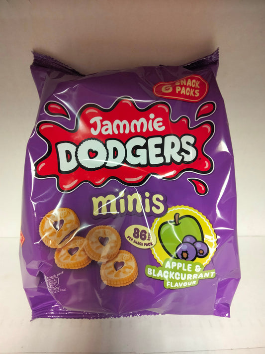 6pk Apple and blackcurrant Jammie Dodgers minis