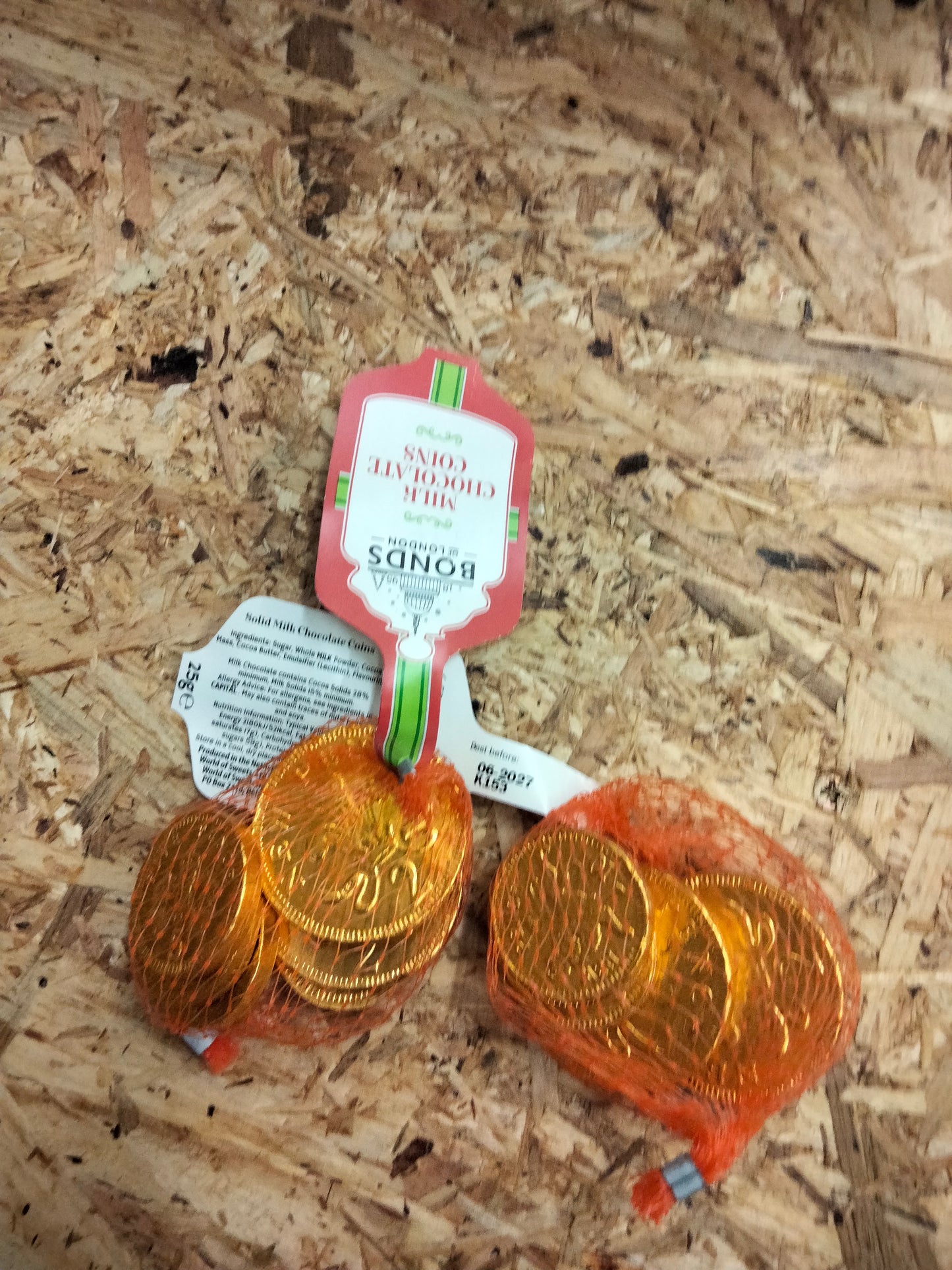 2 x chocolate coins 25g