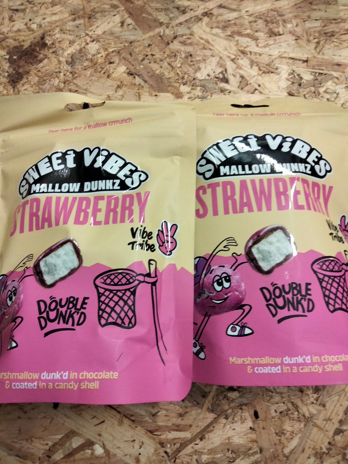 2 x Mallow dunks strawberry 100g