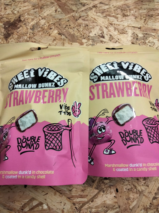 2 x Mallow dunks strawberry 100g
