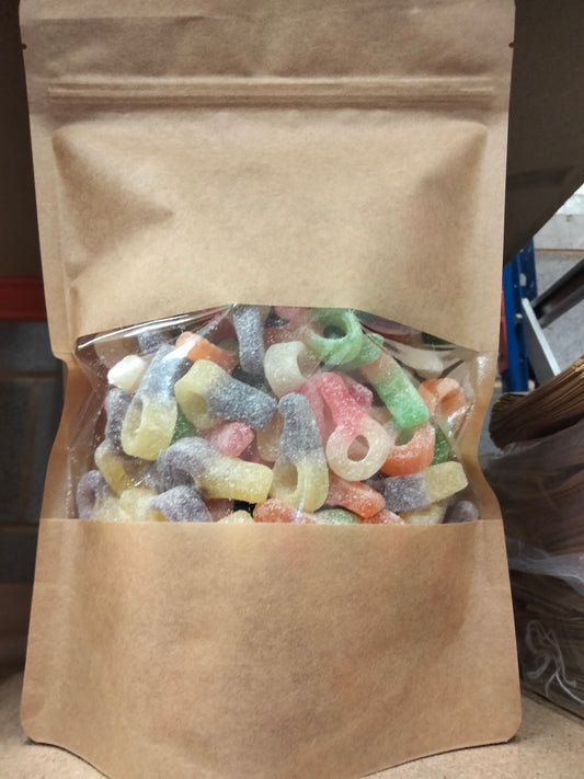 Bulk bag of Sour dummies 750g