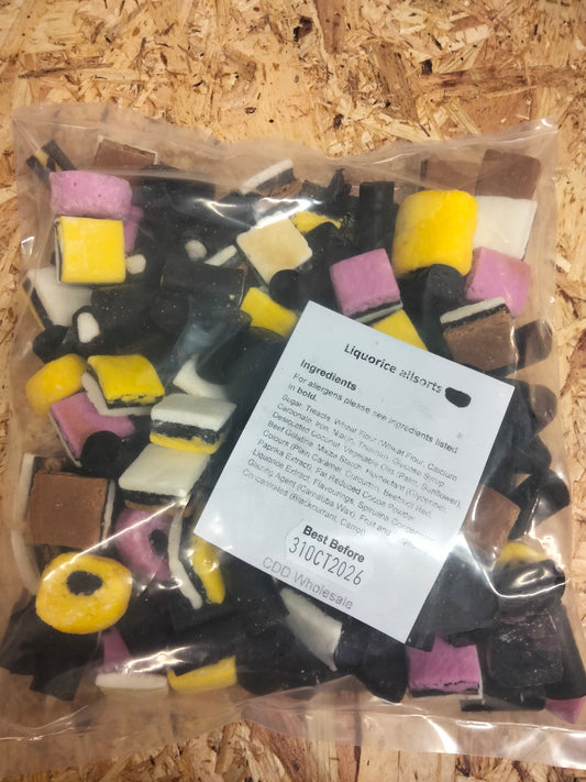 Bulk bag of Liquorice Allsorts 750g