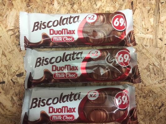 3 x Biscolata Duo Max Milk Chocolate 44g