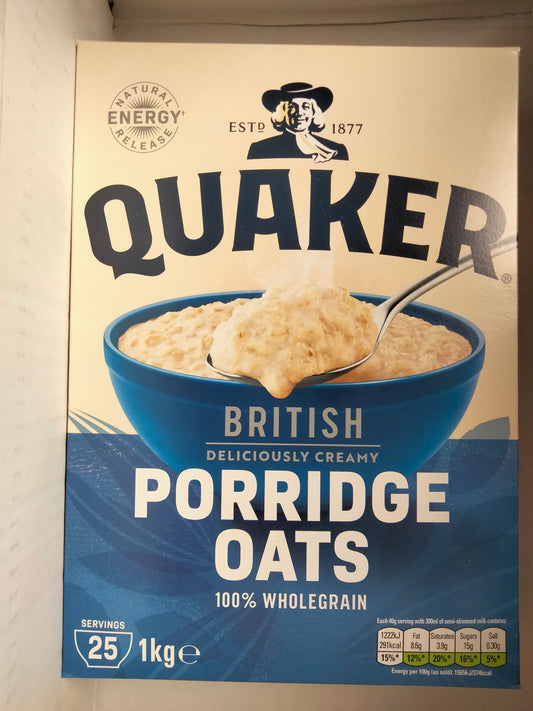 Big 1Kg box of Quaker porridge oats