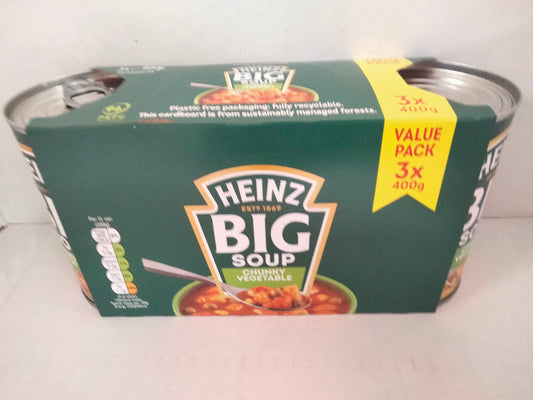 3pk x 400g Heinz big soup chunky vegetable