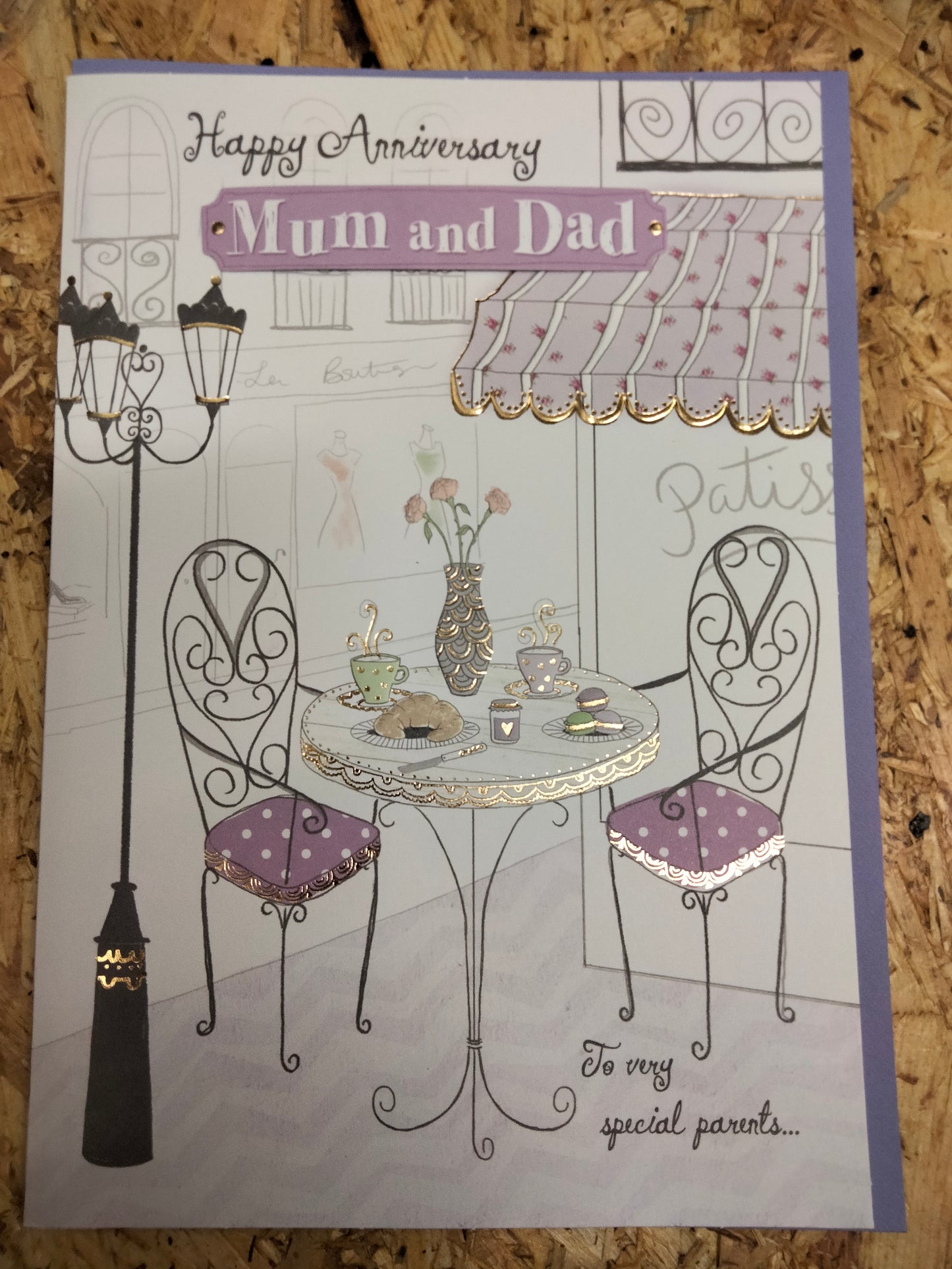 Anniversary mum and dad card T004
