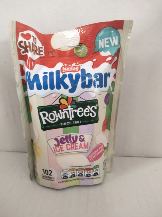 Milkybar rowntrees jelly & ice cream