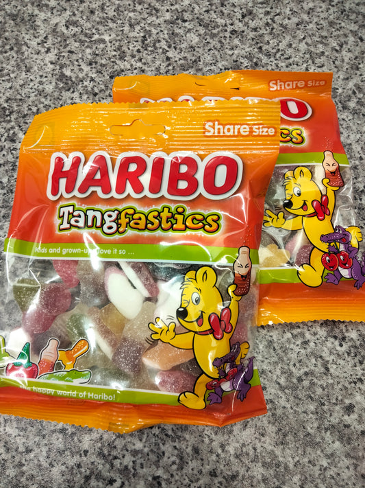 2 X share bags of Haribo Tangfastics 160g