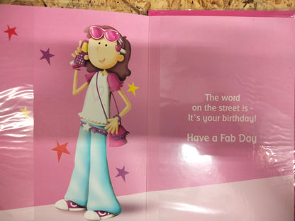 Daughter birthday card T006