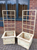 Planter with square trellis 50cm X 50cm X 150cm