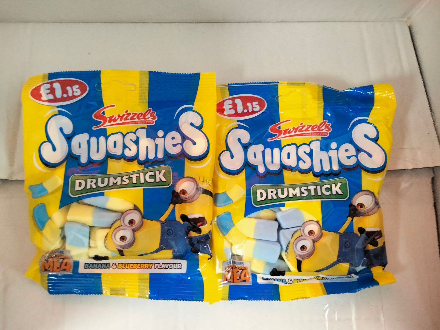 2 x squashies banana and blueberry flavour