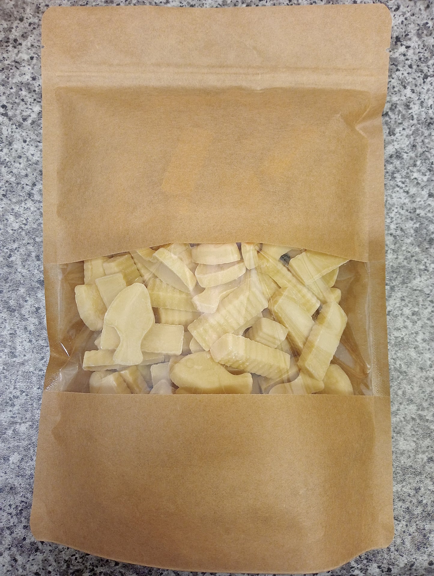 Bulk bag of White chocolate fish n chips 650g