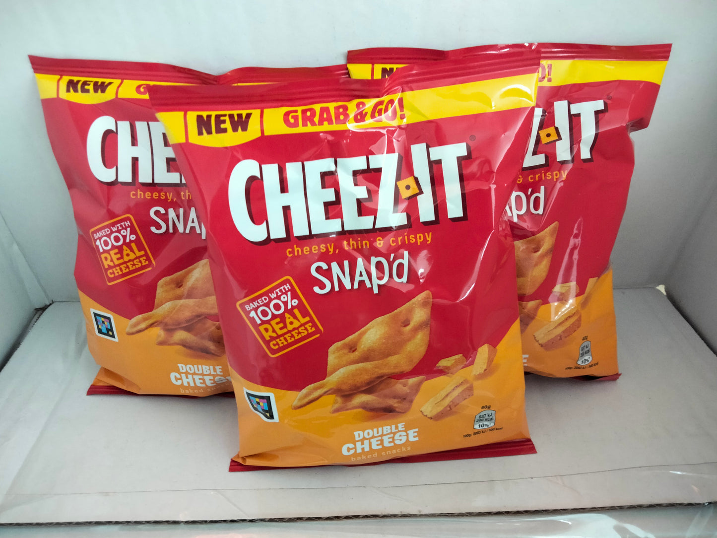 3 X 40g Cheez-its double cheese snacks